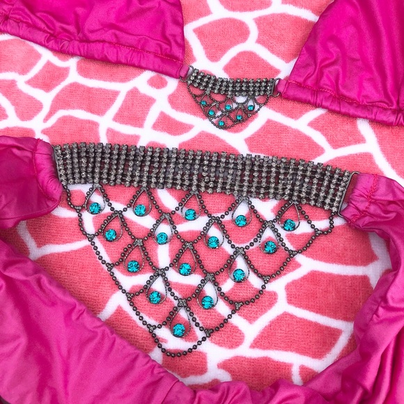 SOLD/// NWT beach bunny bikini Fly Me To the moon in pink extremely RARE; L set - Picture 15 of 16